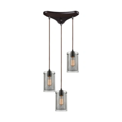 Elk Lighting Brant 3 Light Pendant In Oil Rubbed Bronze