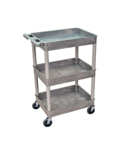 Clickhere2shop Stc111 Heavy Duty Utility Tub Cart With 3 Shelves In Multi