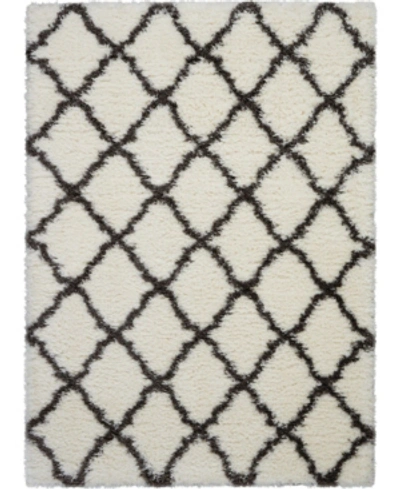 Nourison Luxe Shag Lxs02 Ivory 8'2" X 10' Area Rug