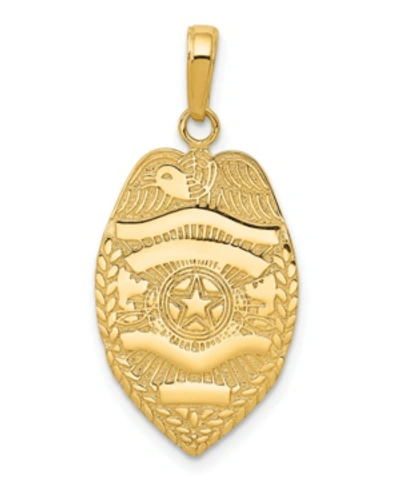 Macy's Police Badge Pendant 14k Yellow Gold