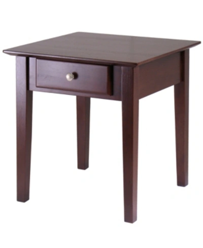 Winsome Rochester End Table With One Drawer In Brown