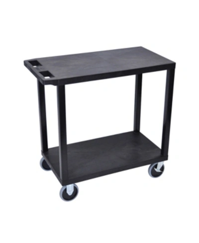 Clickhere2shop Of-ec22hd-b 18-inches X 32-inches Cart With 2 Flat Shelves In Multi