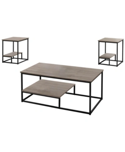Monarch Specialties Table Set - 3 Piece Set In Taupe