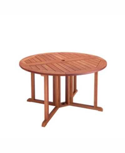 Corliving Distribution Miramar Hardwood Outdoor Drop Leaf Dining Table In Brown