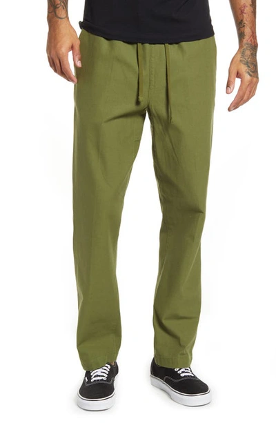 Obey Ideals Organic Traveler Pants In Army