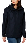 Helly Hansen Evie Hooded Waterproof Rain Jacket In Navy