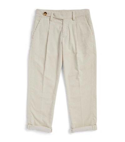 Brunello Cucinelli Corduroy Trousers (4-7 Years) In White