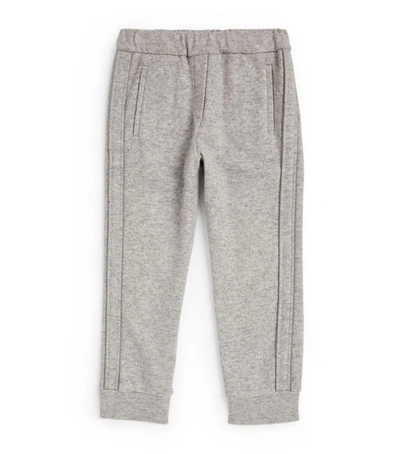 Brunello Cucinelli Cashmere-cotton Sweatpants (4-7 Years) In Gray