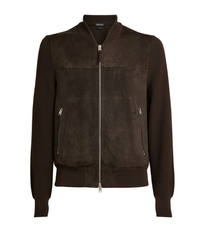 Tom Ford Suede Knit Bomber Jacket