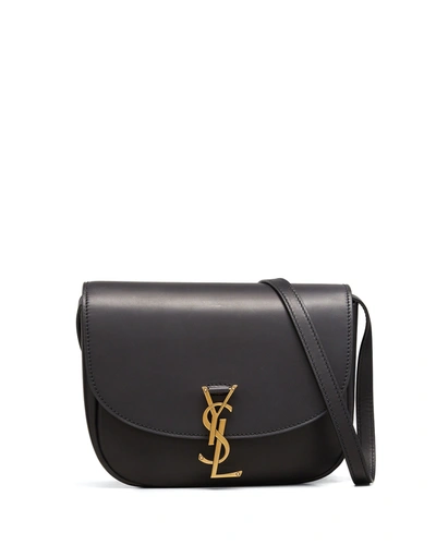 Saint Laurent Kaia Medium Ysl Leather Satchel Bag In 1000 Nero