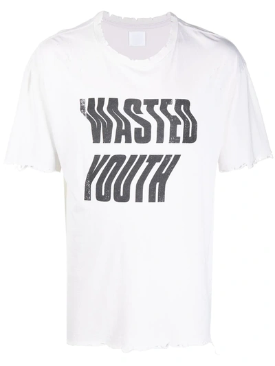 Alchemist Wasted Youth Text-print Cotton-jersey T-shirt In White