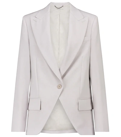 Stella Mccartney Peak-lapel Single-breasted Blazer In Grey