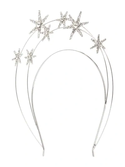 Jennifer Behr Ellerie Crystal-embellished Star Headband In Silver