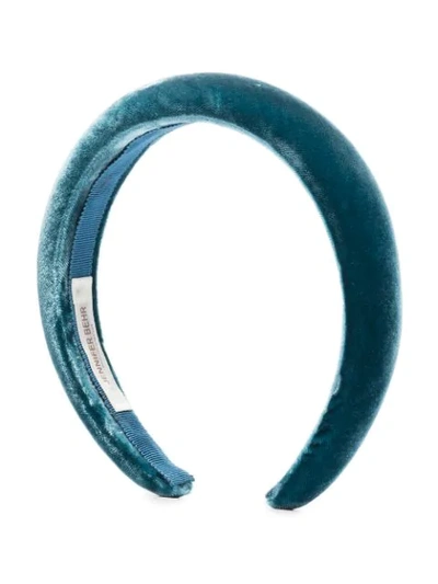Jennifer Behr Blue Tori Velvet Headband