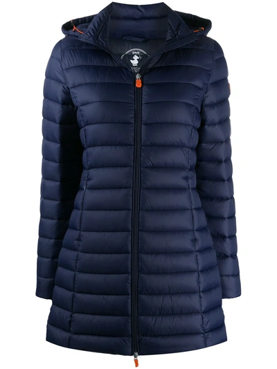 Save The Duck D4718w Gigay Hooded Padded Coat In Blue