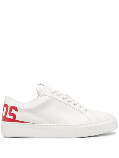 Gcds White & Red Bucket Sneakers