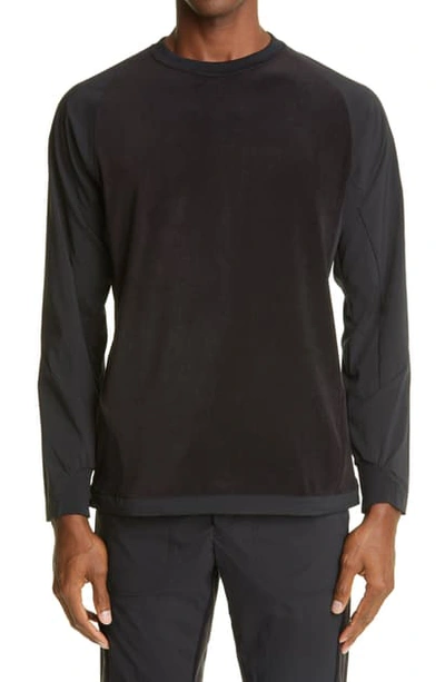 And Wander Thermolite & Fleece Base Layer T-shirt In Black