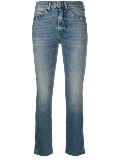 3x1 Stonewashed Skinny Jeans In Blau