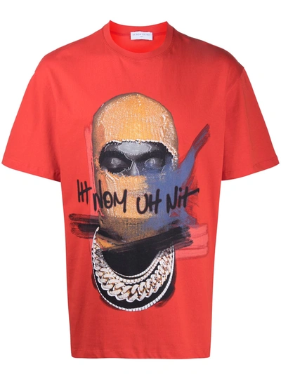 Ih Nom Uh Nit Mask 20 Paint Brush T-shirt In Red