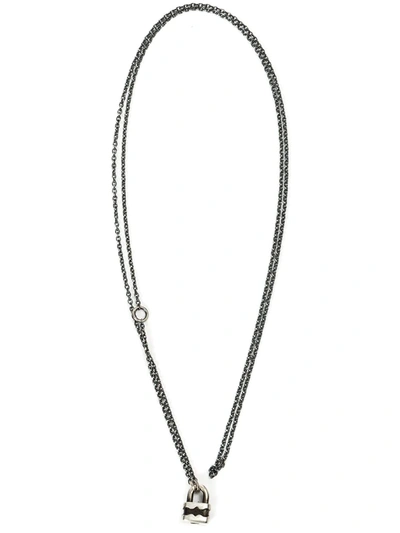 Werkstatt:münchen Lock Pendant Necklace In Metallic