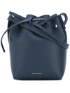 Mansur Gavriel Women's Mini Leather Bucket Bag In Blue