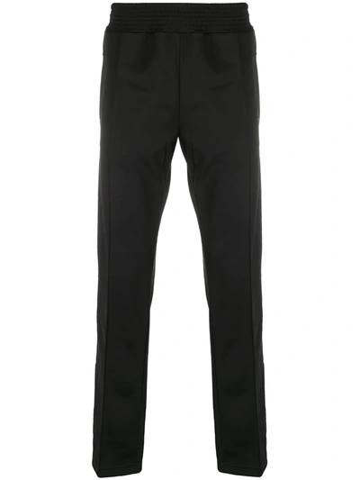 Msgm Logo-stripes Track Trousers In Black