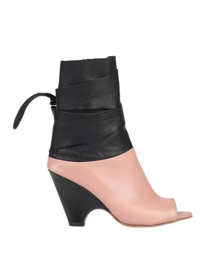 Alessandro Dell'acqua Ankle Boots In Blush