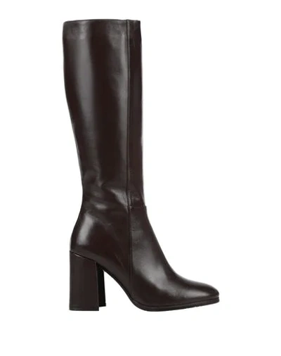 A.testoni Knee Boots In Dark Brown