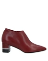 A.testoni Ankle Boots In Brick Red