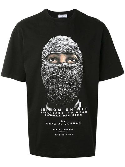 Ih Nom Uh Nit Face-print T-shirt In Black