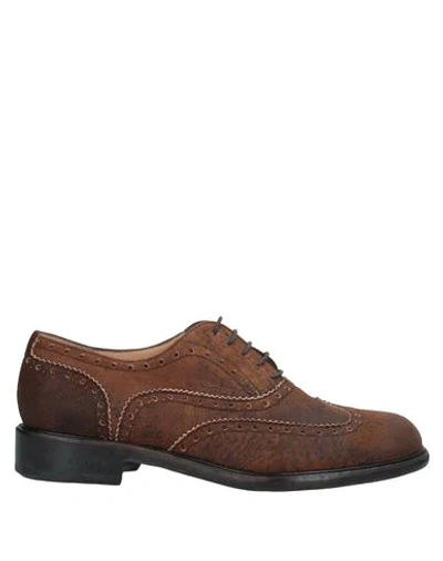 A.testoni Lace-up Shoes In Brown