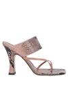 Paris Texas Toe Strap Sandals In Blush