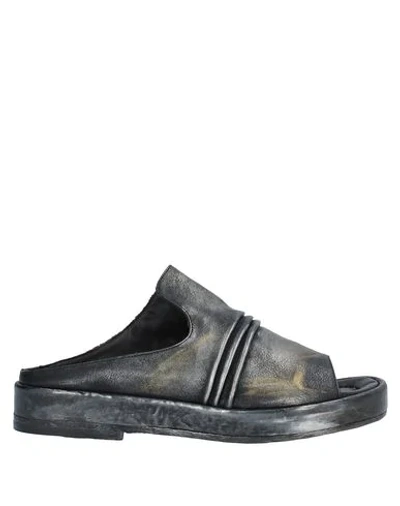 Le Ruemarcel Sandals In Steel Grey