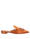 Giannico Mules And Clogs In Orange