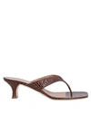 Paris Texas Toe Strap Sandals In Brown