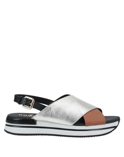 Hogan Sandals In Silver