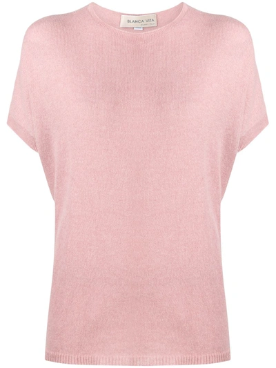 Blanca Vita Fine Cashmere T-shirt In Pink