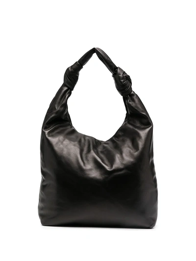 Officine Creative Knots 2 Leather Tote Bag In Black