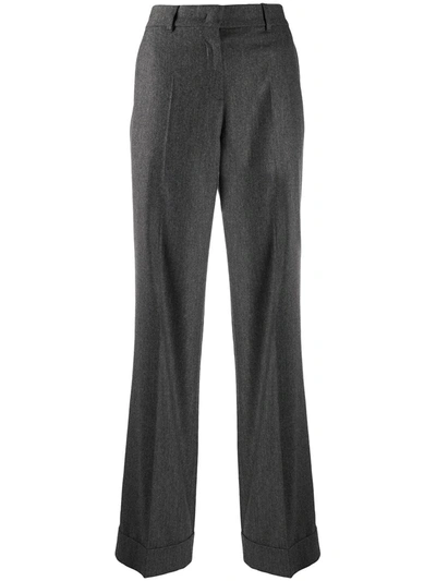Ps By Paul Smith High-waisted Straight-leg Trousers In Grey