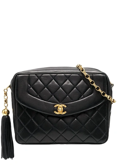 Pre-owned Chanel 1991-1994 Quilted Shoulder Bag In Black