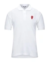 Comme Des Garçons Play Polo Shirt In White
