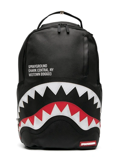 Sprayground Kid Kids' Afrojack Shark Medium Backpack In Black