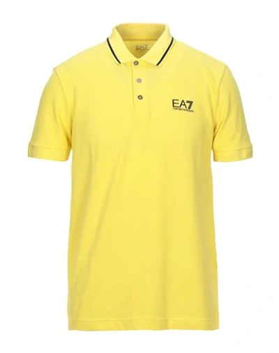 Ea7 Polo Shirts In Yellow