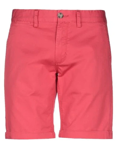 Sun 68 Man Shorts & Bermuda Shorts Coral Size 32 Cotton, Elastane In Red