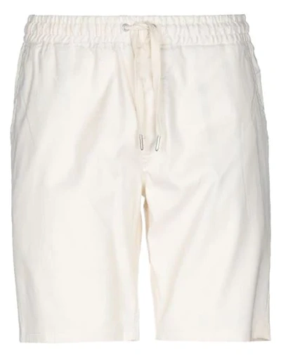 Sun 68 Man Shorts & Bermuda Shorts Ivory Size Xl Cotton, Linen, Elastane In White