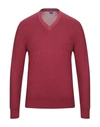Fedeli Sweaters In Maroon