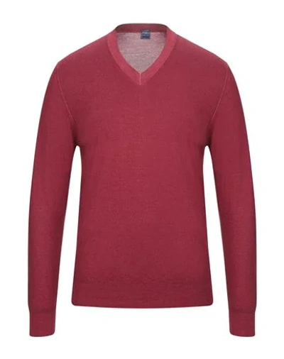 Fedeli Sweaters In Maroon