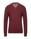 Fedeli Sweaters In Brick Red