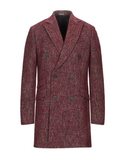 Alessandro Dell'acqua Coat In Brick Red