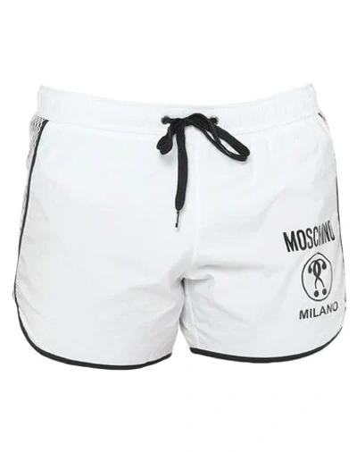 Moschino Swim Trunks In White